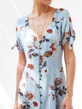 Kimchi Blue Sally Sue Tie-Sleeve Mini Dress XS
